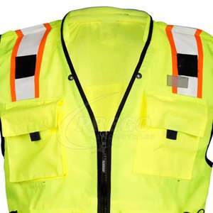 Chaleco de Seguridad Industrial de Alta Visibilidad para Ingenieros, Ropa de Trabajo, Chaleco Reflectante con Logotipo y Bolsillos - Product Image 4