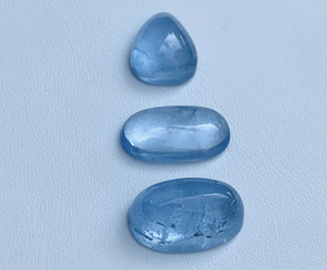 Mezcla de Aguamarina natural Cabujón con forma de pera ovalada Santa María Piedras preciosas sueltas azules Fabricante directo 2x4mm a 20x30mm tamaño libre - Product Image 5