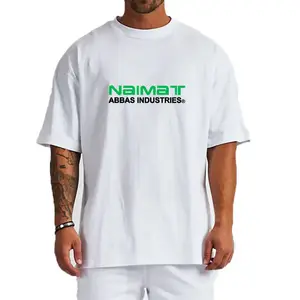Nieuwe Groothandel Oversized Drop Shoulder Streetwear Heren Blanco Zwaargewicht Katoen Custom Print Men T Shirts Met Logo