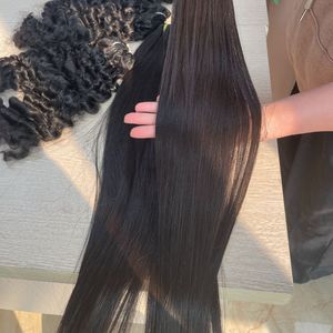 Vente en gros d'os vietnamien paquets de cheveux Remy raides avec cuticule alignée donneur unique HD dentelle 4*4 5*5 6*6 7*7 Source de cheveux chinois - Product Image 3