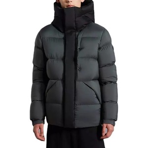 Veste matelassée d'hiver de haute qualité personnalisée, imperméable, style streetwear, avec col montant, 100% nylon, design personnalisé, logo frontal, fabriqué aux États-Unis - Product Image 1