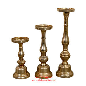 Portavelas de Pilar Chapado en plata de lujo, mesa de hogar, diseño moderno decorativo, centro de mesa de boda, soporte de vela - Product Image 5