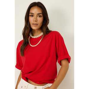 T-shirt basique à motif surdimensionné - Product Image 4