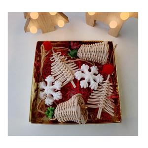 Best Selling Rattan Christmas Star Ornaments Natural Grass Woven Xmas Hanging Decor Wholesale Supplier B2B - Product Image 3