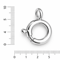 Fermoir rond à ressort plaqué argent 925, anti-ternissement, sans nickel, pour la fabrication de bijoux DIY, vente en gros, fournisseur OEM