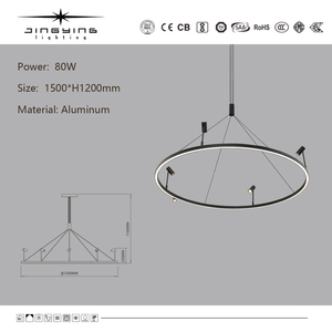 L'Ultimo Design di Lampadari Decorativi, Faretti Circolari e Proiettori È Utilizzato nelle Ristoranti di Ville di Lusso - Product Image 4
