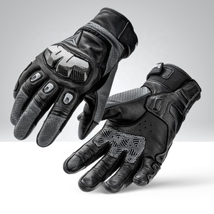 Gants en cuir de moto pour hommes avec articulation dure, écran tactile complet-équitation, course, cyclisme, escalade Motocross - Product Image 3