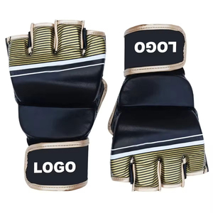 Alta calidad 10oz y 12oz PU cuero MMA Sparring guantes entrenamiento punzonado y Equipo de Boxeo - Product Image 4