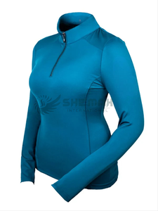 Camisa de mujer Ecuestre para montar a caballo, ropa de competición de diseño elegante, blusa transpirable de manga larga ajustada con estiramiento - Product Image 2