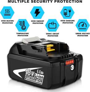 Paquete de 2 Baterías de Repuesto de Iones de Litio de 18 V y 6.0 Ah BL1860B Compatibles con Herramientas Eléctricas BL1850 BL1840 BL1830 de Alta Capacidad al por Mayor - Product Image 3