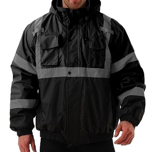 Veste de sécurité en polyester de printemps en toile imperméable haute visibilité détachable de haute qualité pour adultes - Product Image 4
