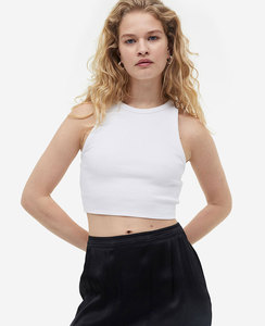 T-shirt court Y2K été 2026 de haute qualité 100 % coton respirant, t-shirt uni sexy en tissu tricoté anti-boulochage - Product Image 2