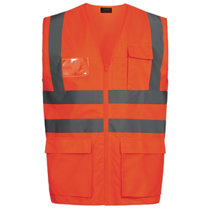 Chaleco de Alta Visibilidad Ewald M Naranja, Cumple con ISO 20471 y 13688, Equipo de Seguridad y Supervivencia SAFESTYLE, Talla M - Product Image 2