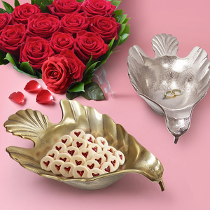 Moderno Plato para Servir Frutas y Postres con Diseño de Pájaro, Metal Ecológico y Duradero, Nuevo Diseño para Bodas, Fiestas y Cenas - Product Image 2