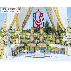 Magnifique jardin mariage Mandap chaises ensemble fantaisie thème ouvert mariage Mandap chaises ensemble merveilleux Maharani mariage Mandap chaises - Product Image 1