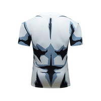 T-shirt de sport pour homme à manches courtes, imprimé musculaire, séchage rapide, en polyester, impression par sublimation