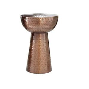 Table basse arrondie la plus étonnante avec design martelé à la main et finition en cuivre antique Table d'appoint de canapé à vendre - Product Image 5