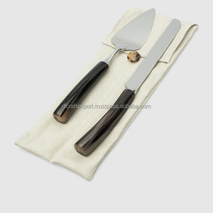 RF Crafts Ensemble de couverts en métal faits à la main avec poignée en résine Nouveau design de couverts pour les mariages-Fournisseur en vrac polonais miroir - Product Image 1
