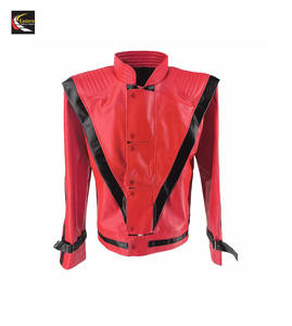 Veste en cuir rouge en gros pour adultes et enfants célèbrent le festival robe production en vrac vestes en cuir rouge - Product Image 3