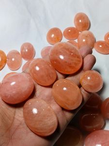 หินอัญมณีทรงหลังเบี้ยมอร์แกนไนต์ทรงผสมพีชขนาดใหญ่ธรรมชาติสำหรับทำเครื่องประดับทำหินมอร์โกไนต์สีชมพู - Product Image 3