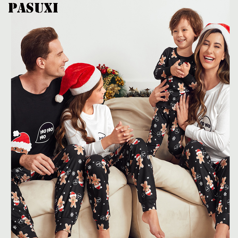 PASUXI Wholesale Custom Merry Christmas New Arrival 2023 Pijama Woman Kids Man Soft Pajamas For Family Set