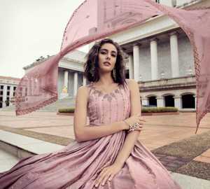 Georgette-ropa de boda con Bordado de hilo, traje largo de trabajo, estilo Salwar, Kameez, Dupatta - Product Image 4