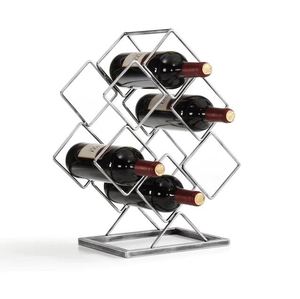 Estante de vino de Metal plateado para uso en el hogar, Hotel, Bar, restaurante, bodas, nuevo diseño, venta al por mayor, hecho en la india, 2023 - Product Image 2