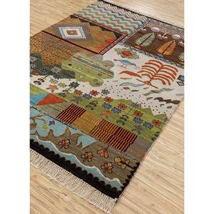 พรมขนสัตว์ถักมือสีเบจและสีน้ำตาล Weaver Art Reserve รุ่น Le-5001 ลายปะติดปะต่อ เหมาะสำหรับตกแต่งห้องนั่งเล่นวัยรุ่นและทางเดิน - Product Image 2