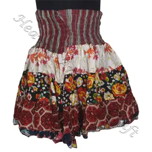 Direct From Factory Gypsy Patchwork Mini Rara Skirt Hippy Boho Festival boho stylish multi color patch cotton mini sexy skirt