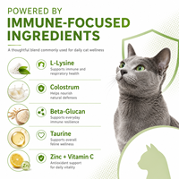 Pâte de L-Lysine OEM pour chats, bien-être respiratoire félin, L-Lysine, colostrum, taurine, seringue doseuse quantitative 60 ml, personnalisable