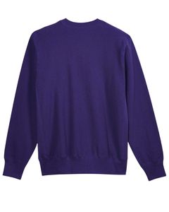 Sweat-shirt en polaire violet pour homme, col rond, pull à manches longues, décontracté, en coton doux, chaud pour l'hiver, conception personnalisée OEM - Product Image 2