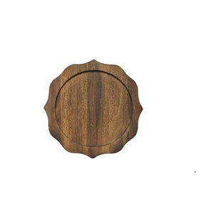 Platos clásicos redondos de madera para uso en la cocina, restaurantes, vajilla hecha a mano - Product Image 5