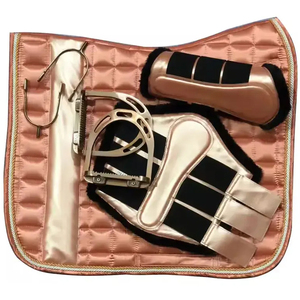 Ensemble de coussins de selle de cheval de couleur brillante personnalisable doublure en tissu de soin équin confortable fournitures d'équitation équestre - Product Image 1