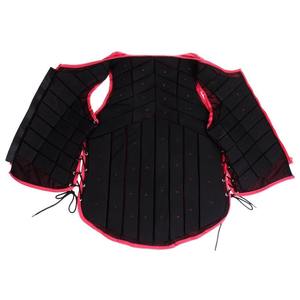 Unisex Horse Riding Safety Vest Black With <b>Red</b> Trim Breathable Neoprene Three Quarter Sleeve Full Length Equestrian Sport Wear - Product Image 1