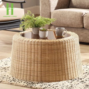 โต๊ะกาแฟหวายทำด้วยมือเป็นมิตรต่อสิ่งแวดล้อมสไตล์เวียดนามสานทันสมัยจากธรรมชาติสำหรับตกแต่งบ้านที่สะดวกสบายใช้งานได้ห้องนั่งเล่น - Product Image 6
