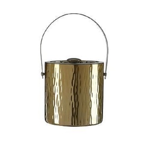 Seau en acier inoxydable en laiton enduit de hautes finitions avec poignées en laiton seau à glace pour Bar accessoires de fête d'hôtel utiliser seau à glace - Product Image 1