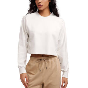 Top corto de invierno ligero de gran tamaño para mujer, Sudadera con capucha, logotipo frontal, ropa informal de calidad superior - Product Image 3
