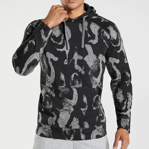 Men's Casual Sports Pullover <b>Hoodie</b> Long Sleeve <b>Gym</b> Fitness Polyester Jacket Custom Logo Summer Colors Different 3D Pattern - Product Image 5