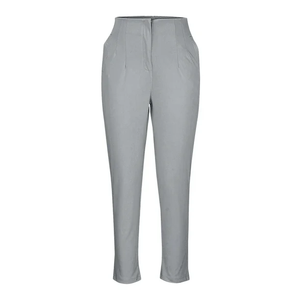 Pantalon de travail élégant pour femmes, décontracté, pour le bureau, skinny, taille haute, lavé, avec poche avant, été - Product Image 5