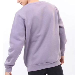 Men's Solid <b>Purple</b> Knitted Crew Neck Pullover Regular Fit Casual Sweatshirt Autumn Wear - Product Image 2