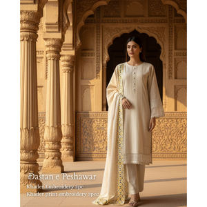 Premium Masoori Khaddar bordado Salwar Kameez | Diseño moderno de secado rápido de 3 piezas para el invierno 2025 (indio/pakistaní) - Product Image 1