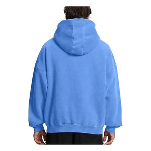 Customized High Quality Acid <b>Wash</b> Sun Faded Cotton Polyester Men's Zip Hoodies Oversized Washed <b>Tech</b> Fleece Enzyme Winter - Product Image 5