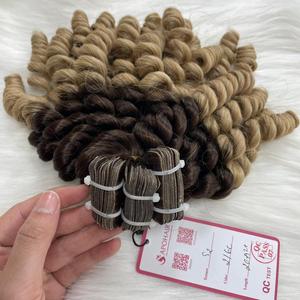 Venta al por mayor de alta calidad vietnamita extensiones de cabello humano para Ombre Normal Tape Remy Hair Deep Curly Normal Tape Hair - Product Image 2