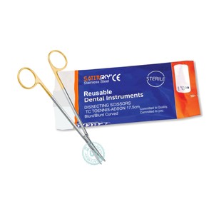 Tijeras Quirúrgicas Manuales para Disección de Nervios de 15 cm, Acero Inoxidable Afilado, Fabricadas con AISI 420, para Cirugía Dental - Product Image 5