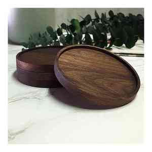 Posavasos hechos a mano de diseño personalizado madera de nogal forma personalizada fabricación india con calidad de exportación - Product Image 3