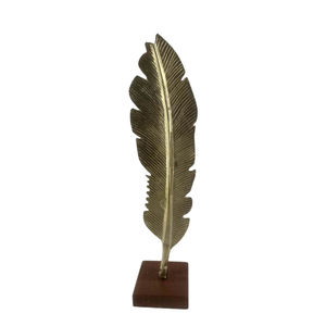 Aluminium Decorative LOVE Sculpture with Rectangle <b>Wooden</b> Base Rough Brass Gold <b>Colour</b> Showpiece Tabletop Home & Office Decor - Product Image 6