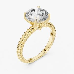 Anillo de Diamante de Laboratorio de Alta Calidad, Hecho a Mano, con Piedra Central Brillante para Compromiso y Ocasiones Festivas al Mejor Precio - Product Image 6