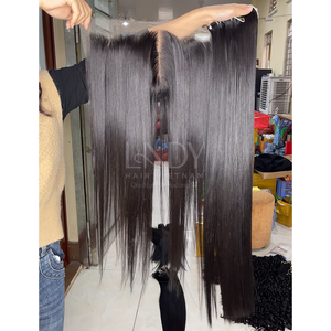 Paquetes de color natural recto de hueso de cabello crudo más vendidos con cierre para hacer pelucas de cabello humano real - Product Image 5