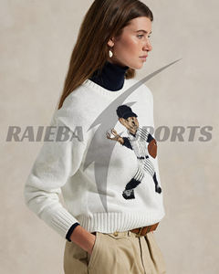 Pull décontracté d'hiver pour femme de qualité supérieure, col personnalisé, 100 % laine, anti-boulochage, boutonné sur le devant - Product Image 4