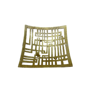 Plateaux en métal élégants en aluminium plateau de service de fruits plateau en métal décoratif pour décor d'hôtel de maison de luxe plateau en métal - Product Image 1